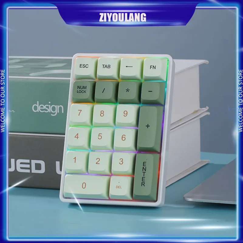 

ZIYOULANG K21 ключ для левой руки, финансовый учет, беспроводная третья пробная экзаменационная прозрачная цифровая клавиатура с возможностью горячей замены