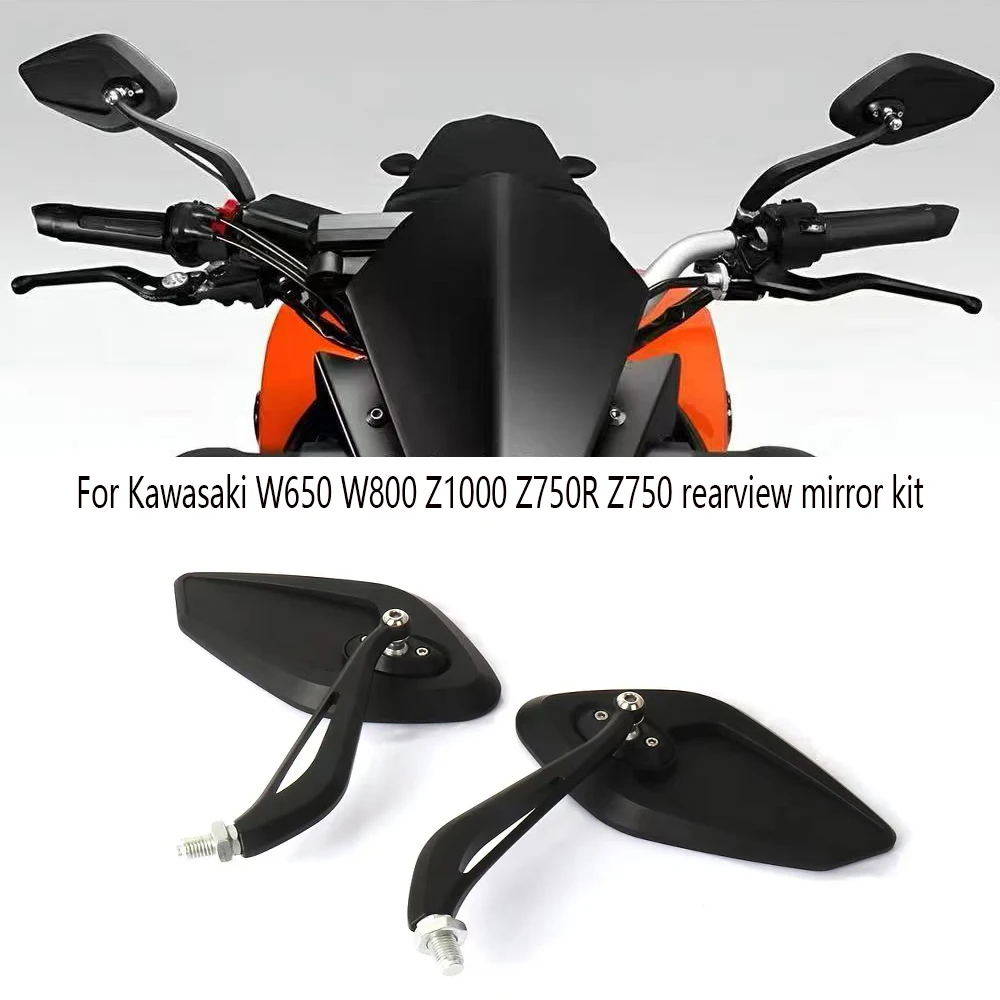 

Motorcycle Accessories Rear view Mirror Left Right Rearview Mirrors For Kawasaki Z1000 Z 1000 Z750 R Z750R W650 W800