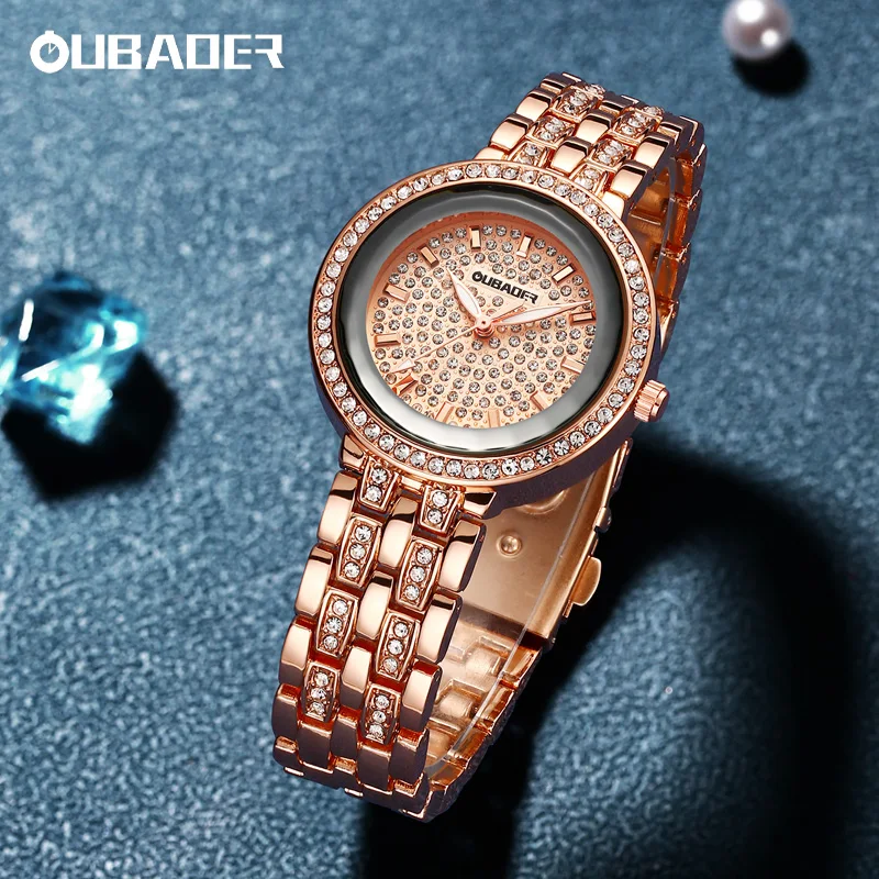 Oubaoer Women's Watch Fashionable and Exquisite dial Women's Quartz Watch Women's Watch Clock Watch Women's Authentic Watch