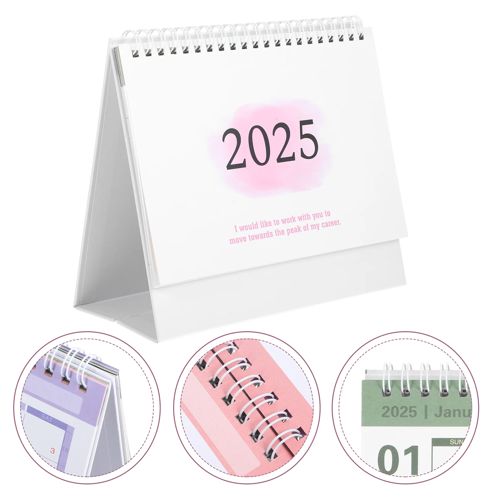 2025 Desk Calendar Office Accessories Decorative Standing Schedules Monthly Household Paper