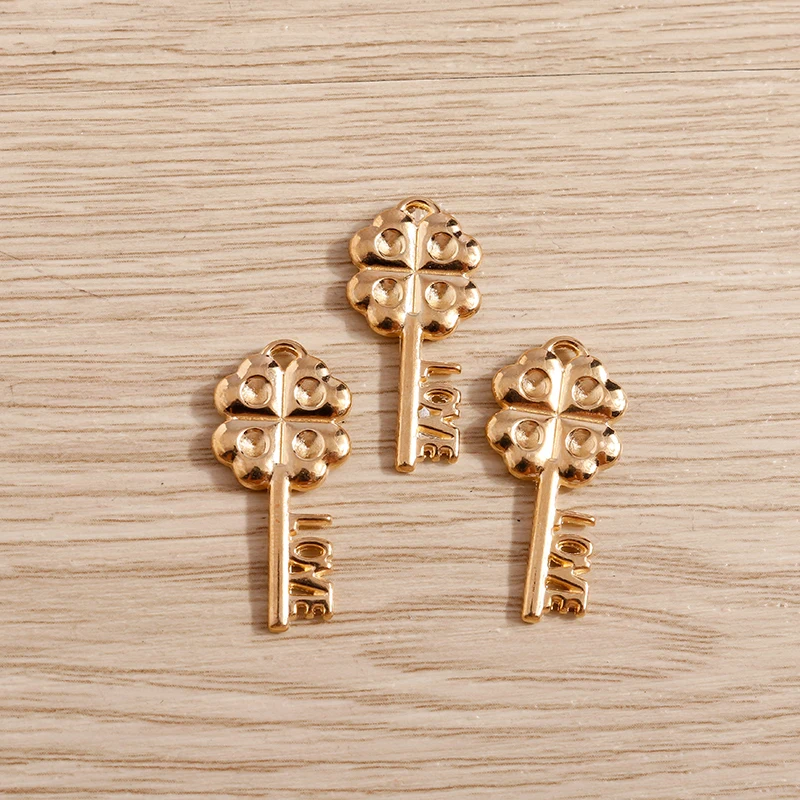 Tusember 20 Stück Gold Silber Farbe Metall Vorhängeschloss Schlüsselanhänger für DIY Schlüsselanhänger Halsketten Ohrring handgemachte Schmuckherstellung – Detail 11