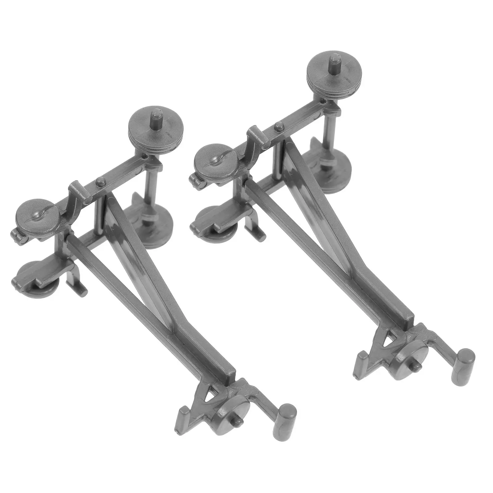 2Pcs Miniature Dollhouse Gym Accessories Realistic 1:20 Scale Barbell Weight Bench Mini Workout Set Mini Simulation Toys