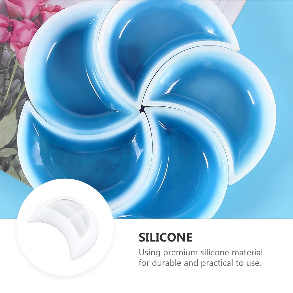 

1Pcs Moon Shape Design Plate Making Mold Premium Silicone Material Fadeless Washable for DIY Crafts Moon Shape Design Mold