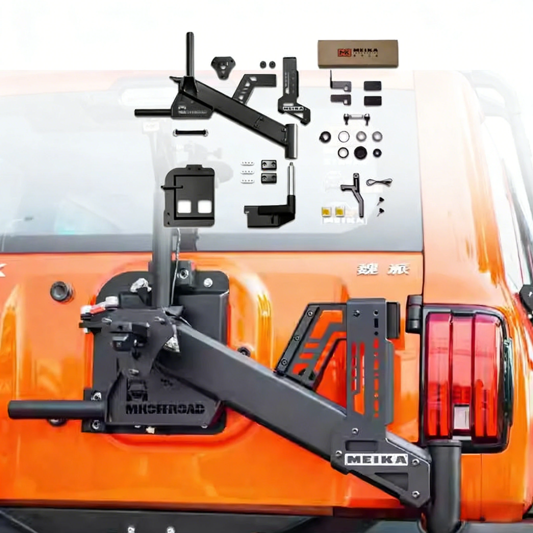 Off-Road Manganese Steel Rear MK Spare Tire Mount Rack Bracket Holder Carrier For GWM Tank 300