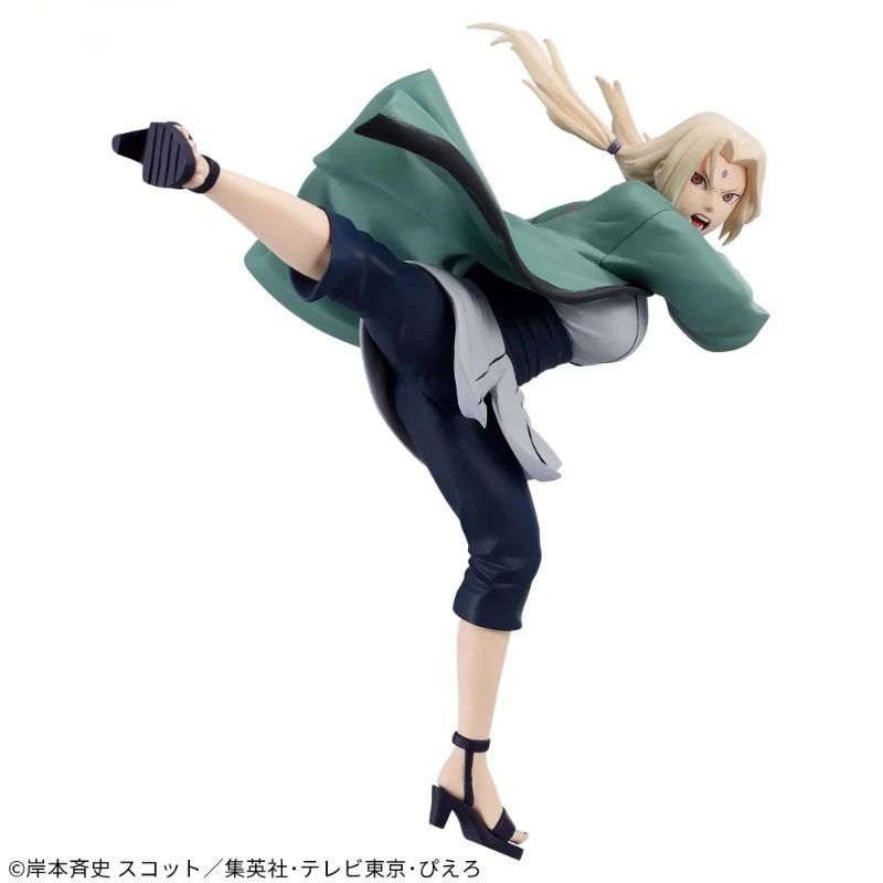 Bandai Original Naruto Shippūden Anime Figure Tsunade Modeling Forbearance Battle Action Figure Toys for Boys Girls Gifts