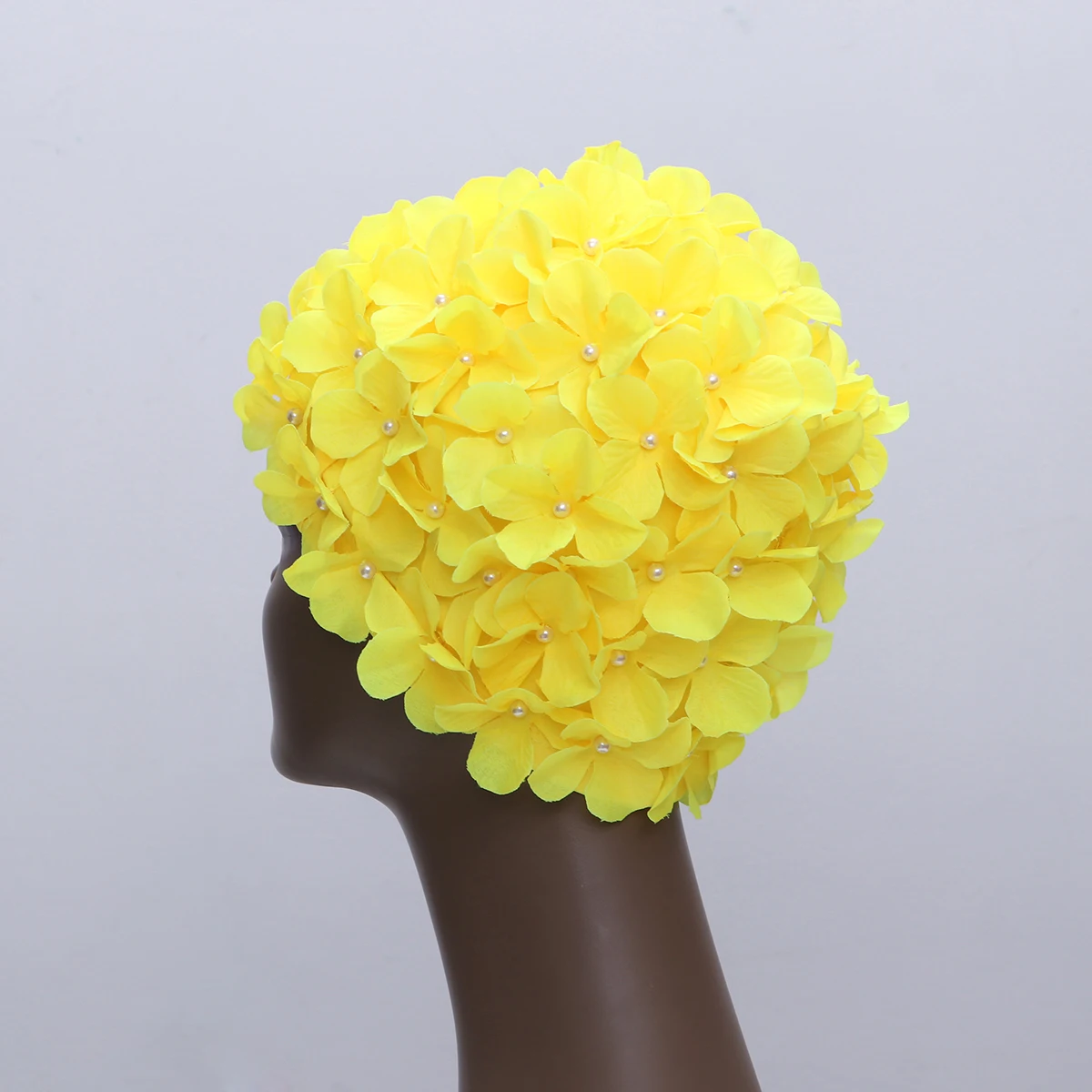 

Petal Swimming Cap Floral Hat Flowers Yellow Hats Adult for Women Fashion Waterproof