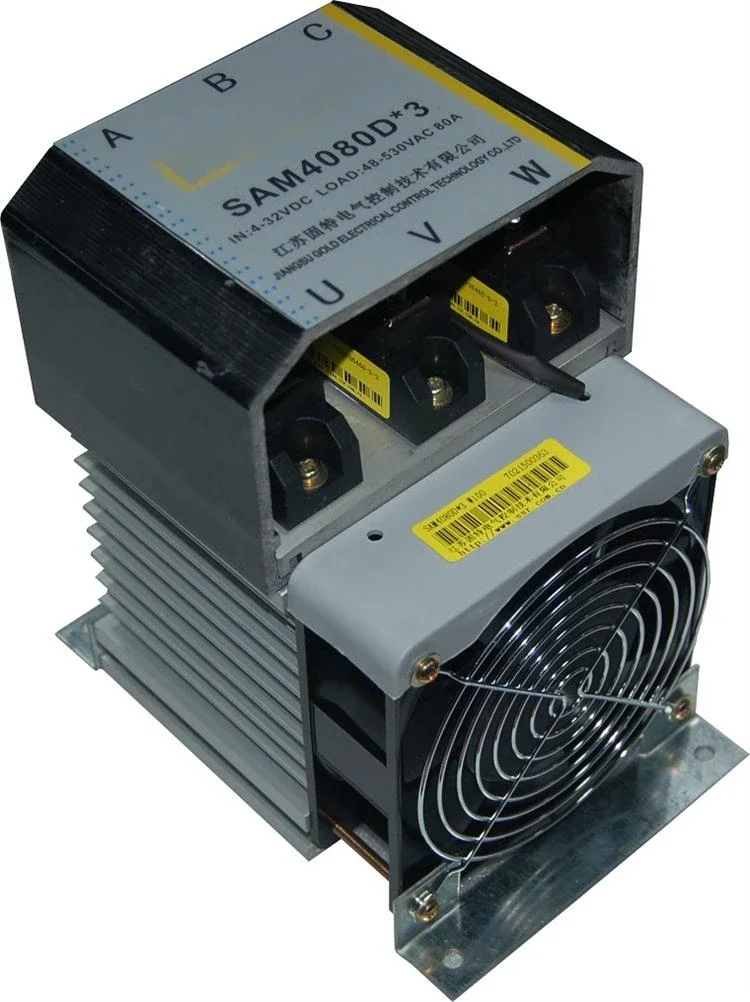 

Three Phase Solid State Relay Complete Machine SAM40120D * 3 Three Phase Solid State Relay 120A Cooling Fan