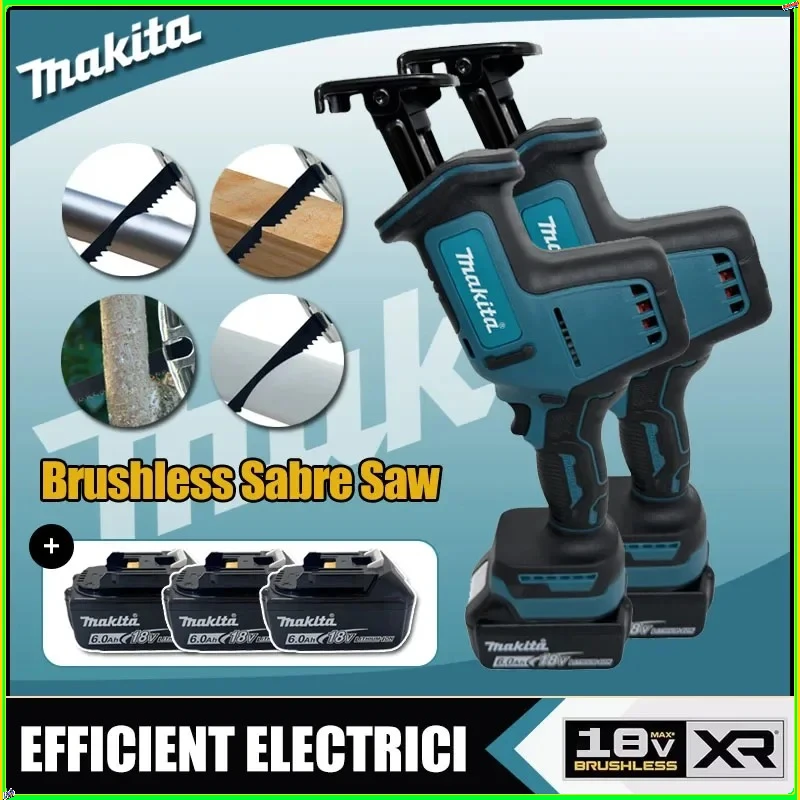 

Makita Reciprocating Saw Cordless Brushless Speed Adjustable Metal Wood Electric Saw for Makita 18V Battery Power Tools