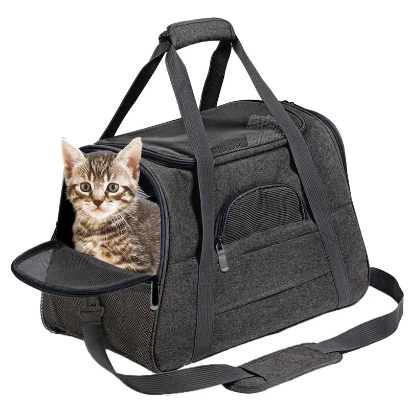 Grid Pet Carry Supplies Small Pet Cat Dog Carry Airline Approved Portable Backpack Travel Carry Pet Supplies