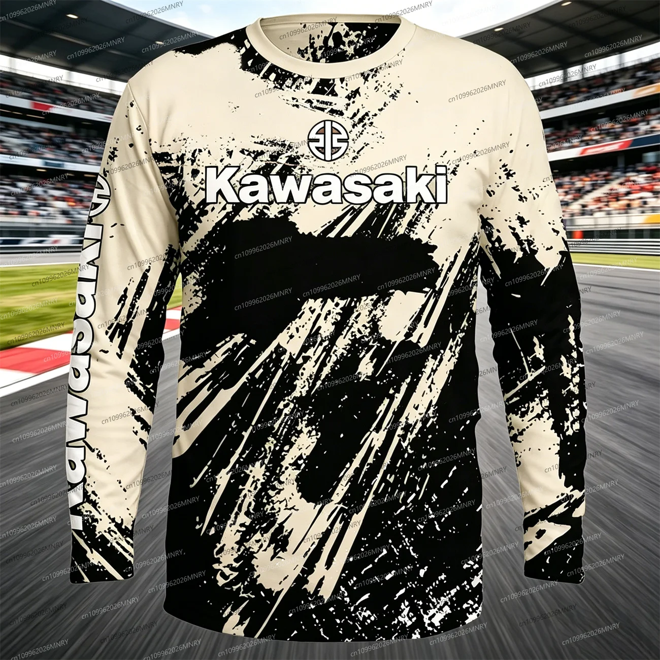 

Summer Men Long tshirt Kawasaki Motocross Breathable Quick Drying Cycling tshit clothes for man Oversized Women Long Sleeved