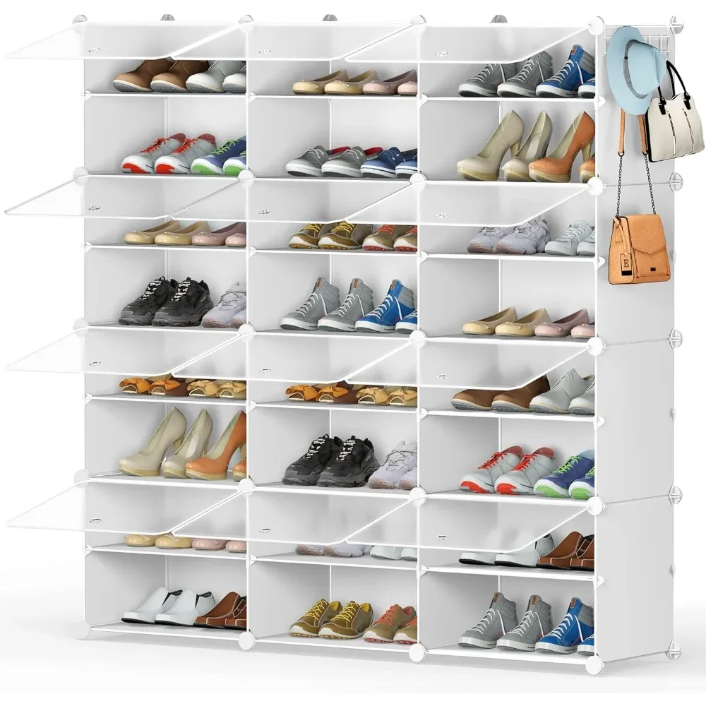 Shoe Furniture Organizer Shoes 8-Tier Shoe Rack Organizer for Closet 48 Pair Shoes Shelf Cabinet for Entryway Living Room Home