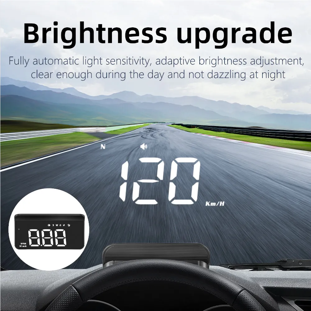 

Автомобильная электроника, проекционный дисплей HUD M1 GPS HUD, Автомобильный дисплей на приборной панели с отображением скорости, будильника, усталости при вождении компьютера