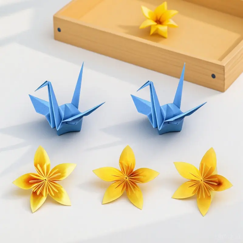 100Pcs Double Sided Origami Paper Premium Thick Craft Paper Vivid Colors 20x20cm for DIY Handicrafts Beginners Practice