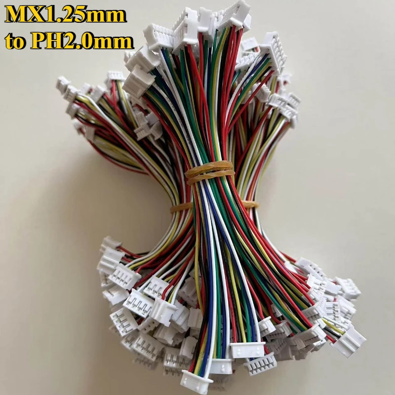 

MX1.25 to PH2.0mm terminal wire 2P/3P/4P/5P/6P wire length 20cm 28AWG electronic line connection line motherboard wiring harness