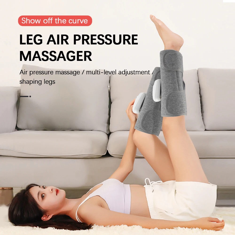 Eletric 360° Air Pressure Calf Massager 3 Mode Airbag Compresstion Wireless Foot Leg Massage Calf Muscle Relax Blood Circulation