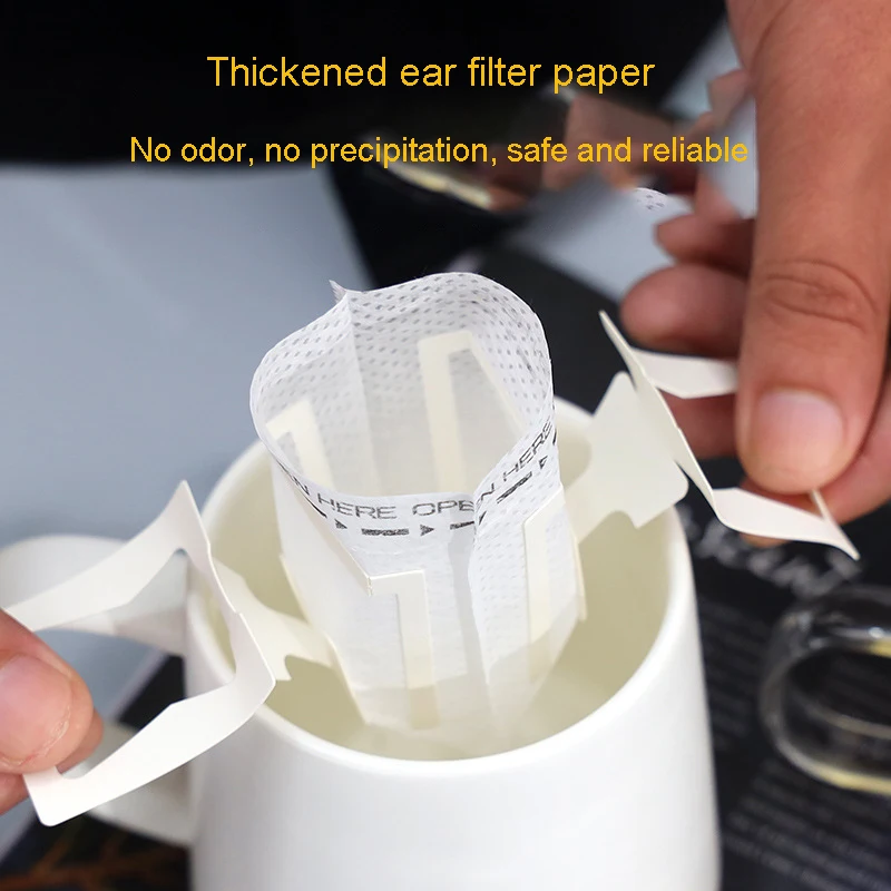 Hängendes Ohr Kaffeefilter papier hand gebrühter Kaffeepulver filter beutel verdicktes Material Filter beutel in Lebensmittel qualität hängender Ohr beutel