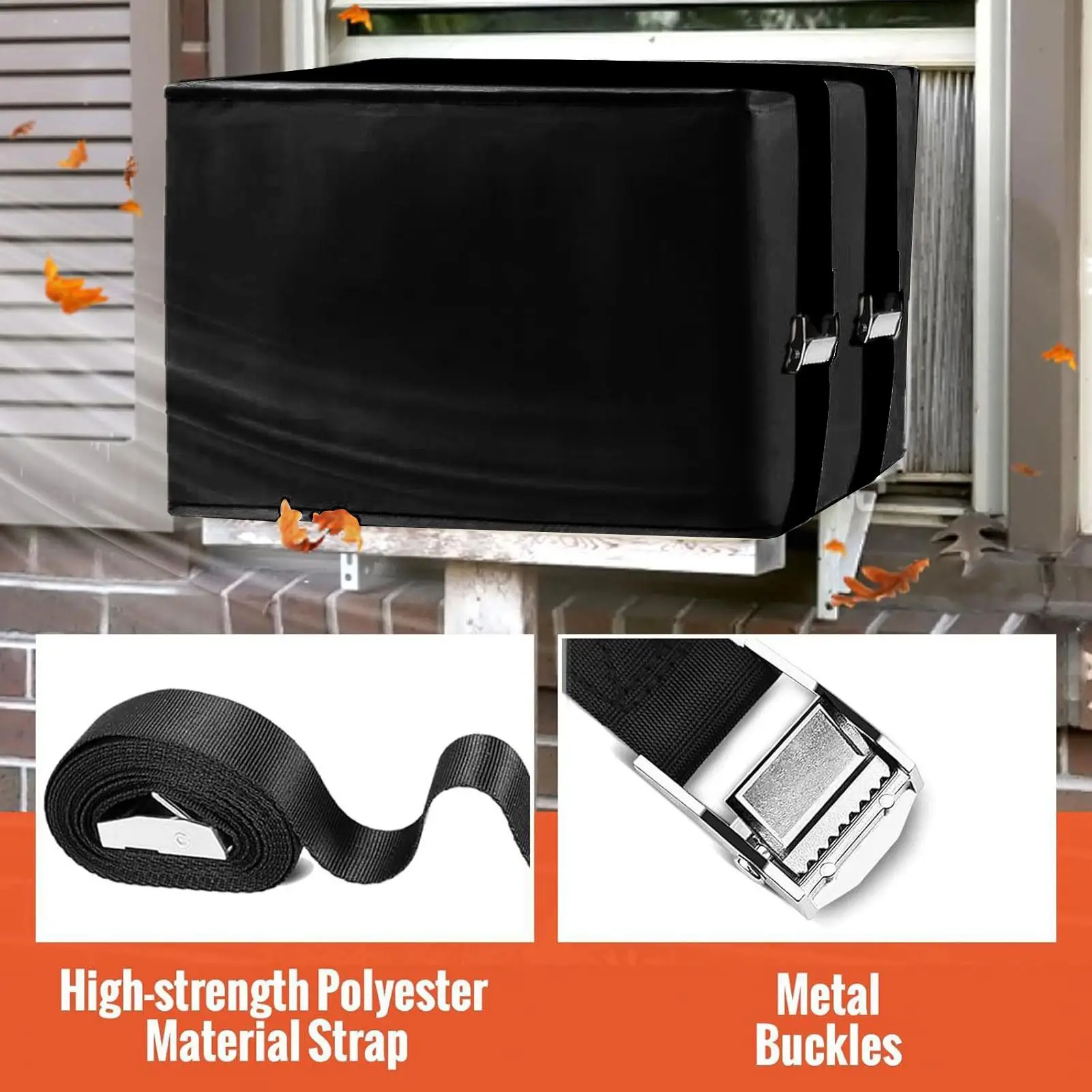 

Крышка оконного кондиционера, утолщенная водонепроницаемая крышка оконного блока переменного тока для патио, экстерьера квартиры, двора, дома на открытом воздухе