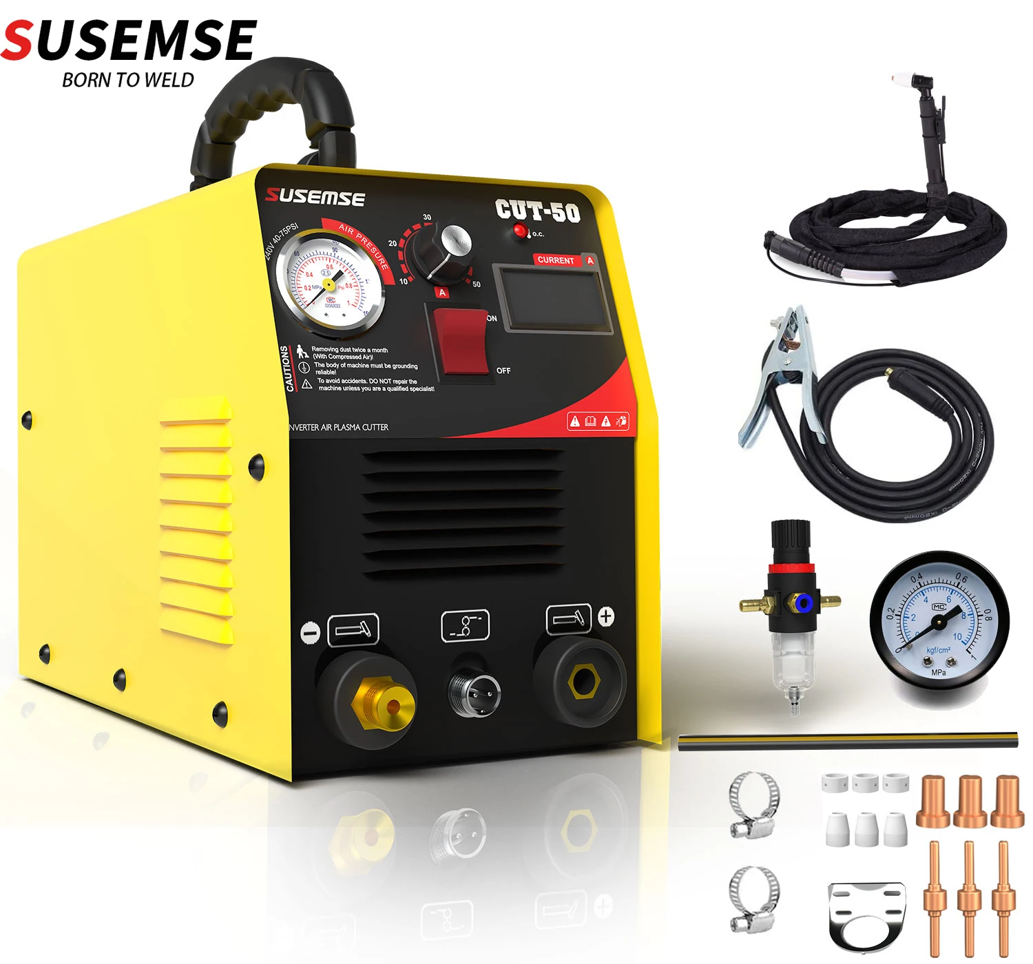 Susemse Cut50 Painel Digital Cortador de Plasma Portátil 110 220v Máquina Cortador Plasma no Metal 50a dc Igbt Inversor