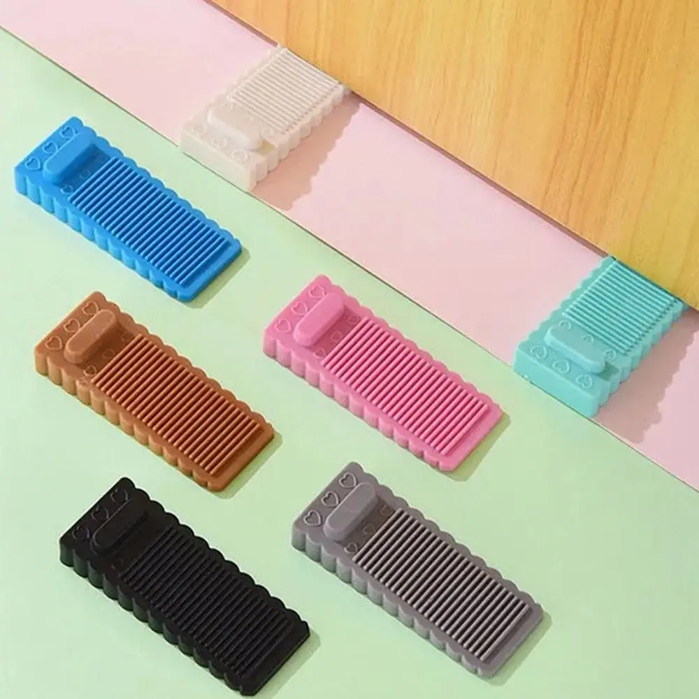 New PVC Door Stopper Safety Wedge Floor Holder Windproof Wall Protectors Doorstop Bedroom