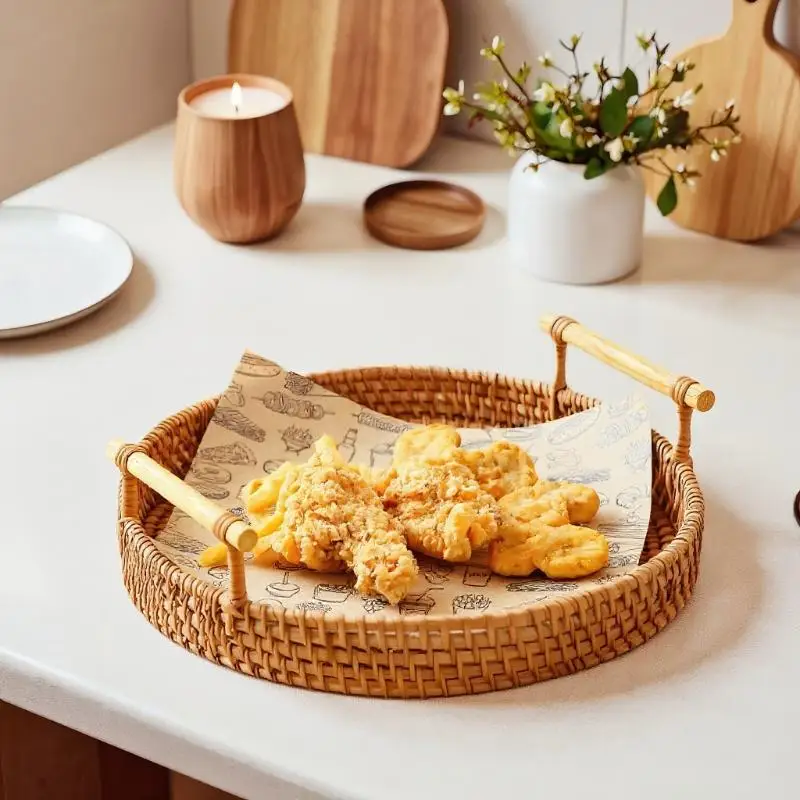 

100 Pcs Oil-Proof Baking Paper - Food-Grade Wax Wrappers for Burgers, Fries & Sandwiches, Kitchen Use