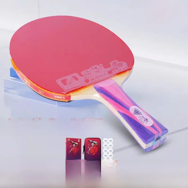 double-fish-table-tennis-racket-advanced-five-star-six-star-single-side-anti-gum-for-children-adults-beginner-intermediate