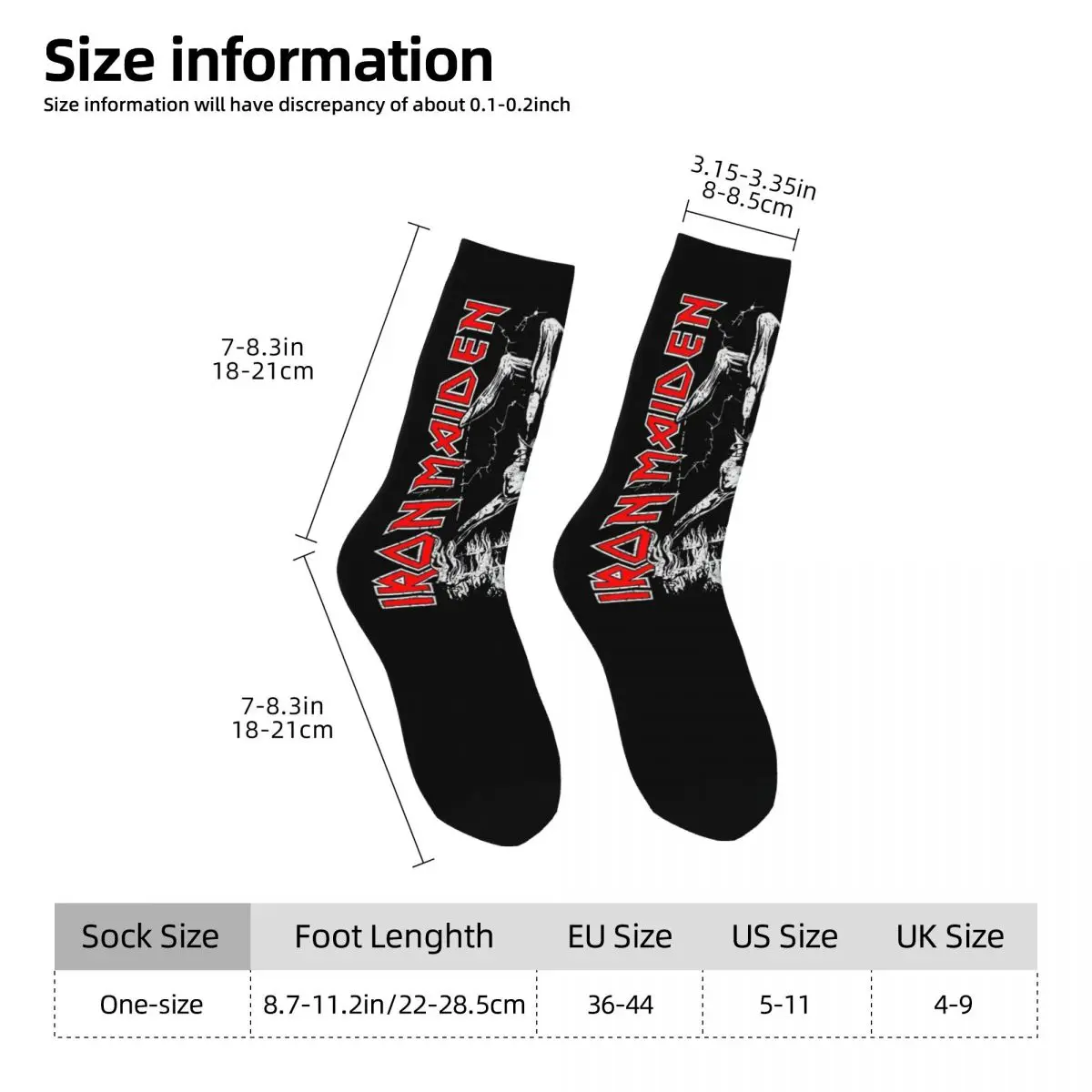 Iron Maidens Socks Winter Stockings Casual Couple Soft Breathable Socks Custom Running Sports Anti Skid Socks