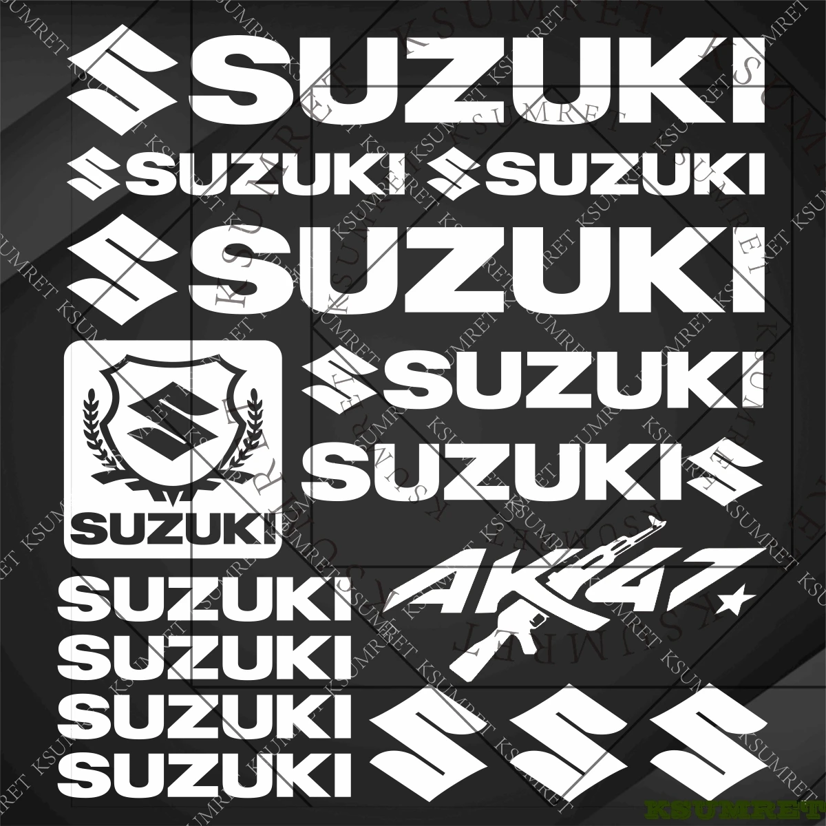 

For Suzuki Sticker Moto Decal Motorcycle Helmet Logo Stickers