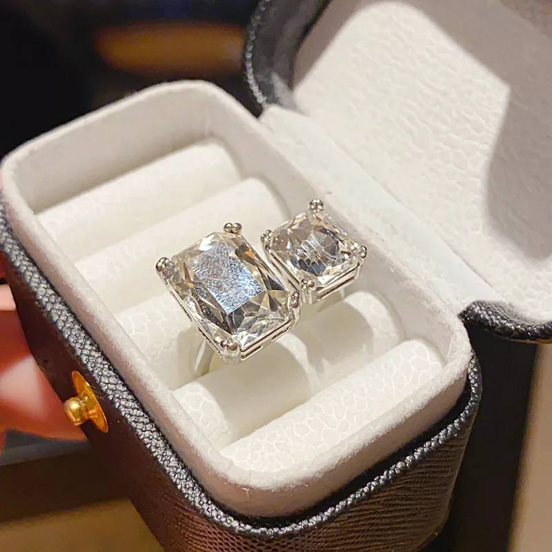 خواتم عصرية هندسية فاخرة من الكريستال المتلألئ للنساء خاتم مجوهرات كلاسيكي ساحر جديد بيجو