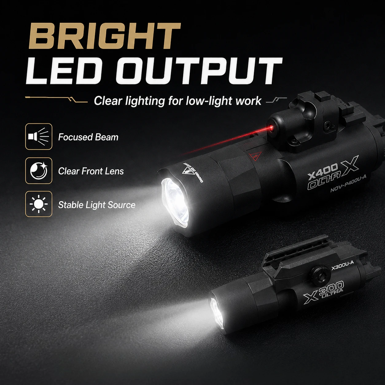 Hobby Creative Project LED Lighting Part X300 X400 Design with Laser Beam & 20MM Adjustable Base