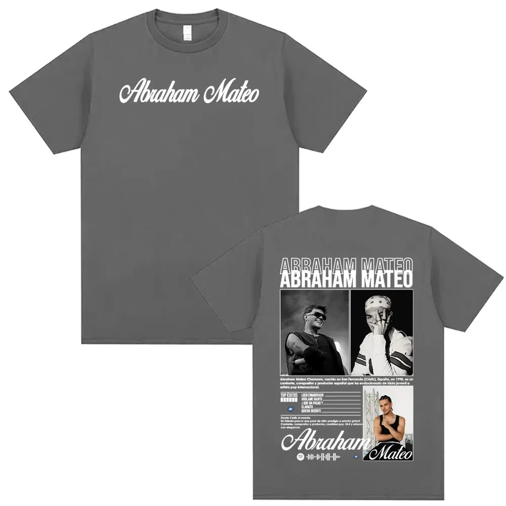 مغني الراب أبراهام ماتيو ألبوم 2025 جولة ميرش تي شيرت الرجال النساء ريترو شارع العليا قصيرة الأكمام تي شيرت موضة 100_ القطن تي شيرت #3