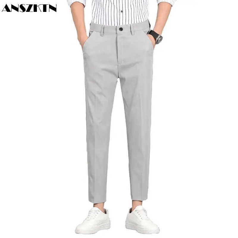 

Wholesale Custom Men tailored Trousers Tight Fashion Business Casual pencil Chino Pants