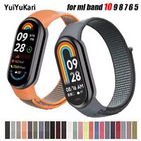 Bracelet for mi band 10 9 8 7 Strap Nylon Sport watch Belt pulsera correa Miband 8 Wristband for xiaomi Mi band 5 4 3 Bracelet