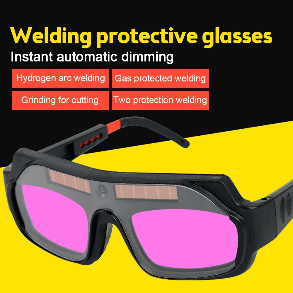 Automatic Dimming Welding Goggles Solar Auto Darkening Anti-glare Argon Arc Welding Protective Glasses Welder Specific Mask