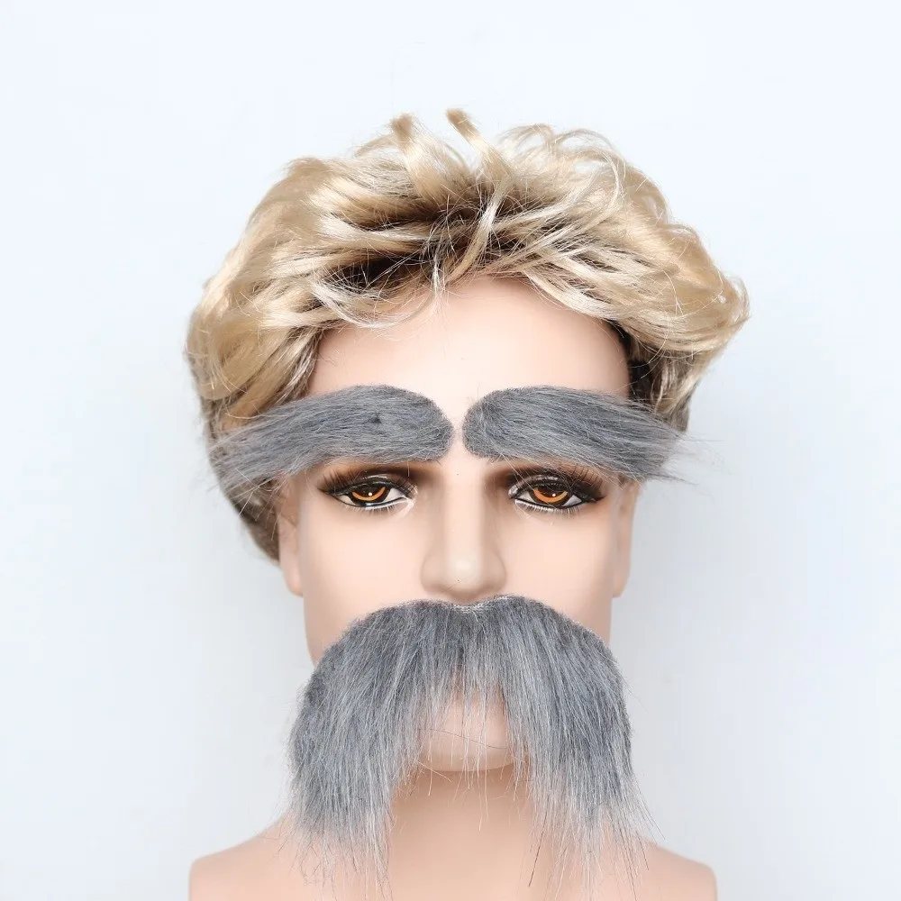 Funny Self-Adhesive Fake Beard Set Hairy Realistic Facial Hair Props Simulation Cosplay Beard Kit Cosplay Costume