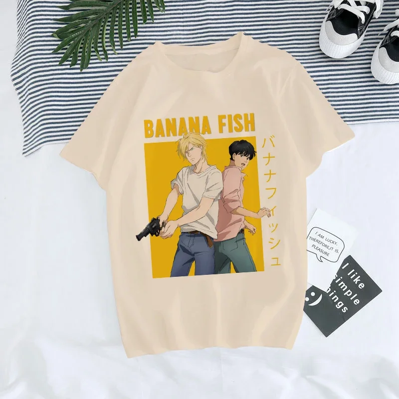 Banana Fish T Shirt Men Kawaii Summer Tops Hot Japanese Anime Cartoon T-shirt Funny Manga Graphic Tees Unisex Tops Tshirt Male