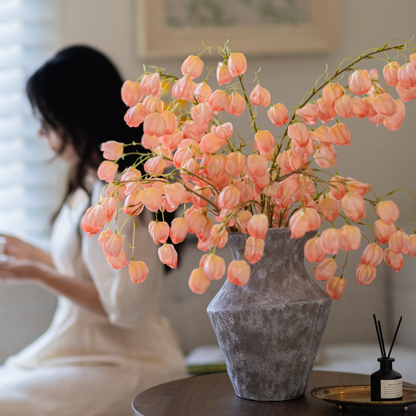 Lantern fruit dried flower simulated flower fake ornament living room dining table entrance decoration bionic flower immo