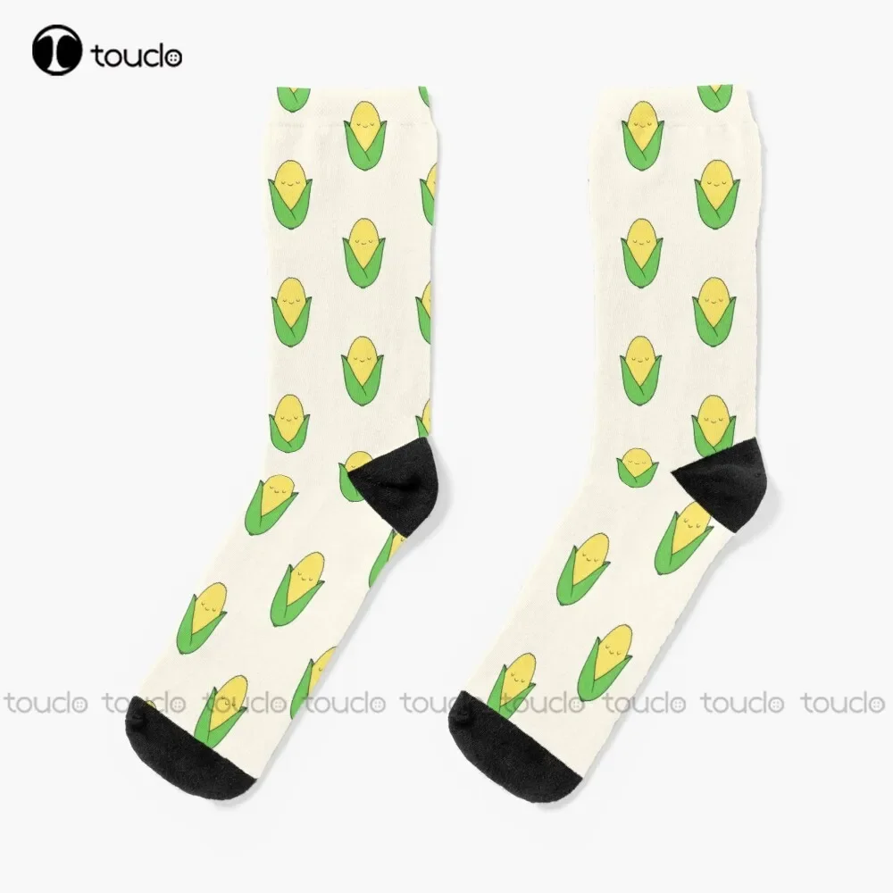 Little Corn Cob   Socks Warm Socks Cartoon Comfortable Best Girls Sports Street Skateboard Socks 360° Digital Print Custom Gift