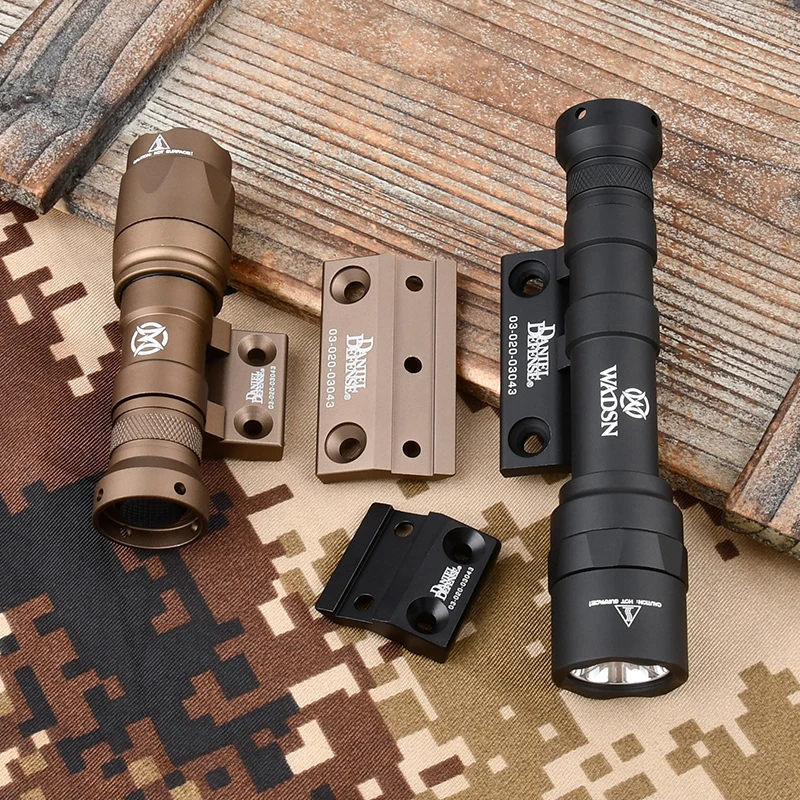 Tactical Surefir M300 M600 Metal Flashlight LED White Light Hunting With DD Offset Mount Base Fit Mlok Keymod SMR 20MM Rail