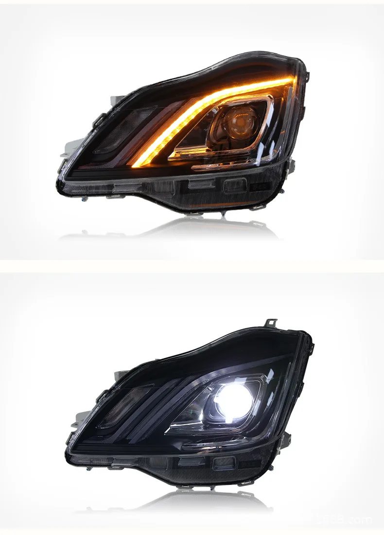 Car LED Headlights Assembly For Toyota Crown 2003-08 Daytime Running Light Streamer Turn Signal Indicator High Beam Front Lamp