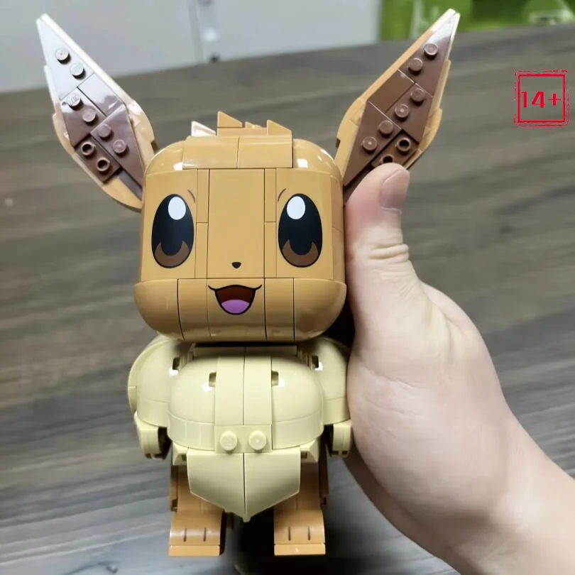 2026 IN STOCK 587pcs Hot Game Magical Pet Pocket Elf Fox Eevee Building Blocks Figure 3D Model Bricks Toy For Birthday Gifts view 2