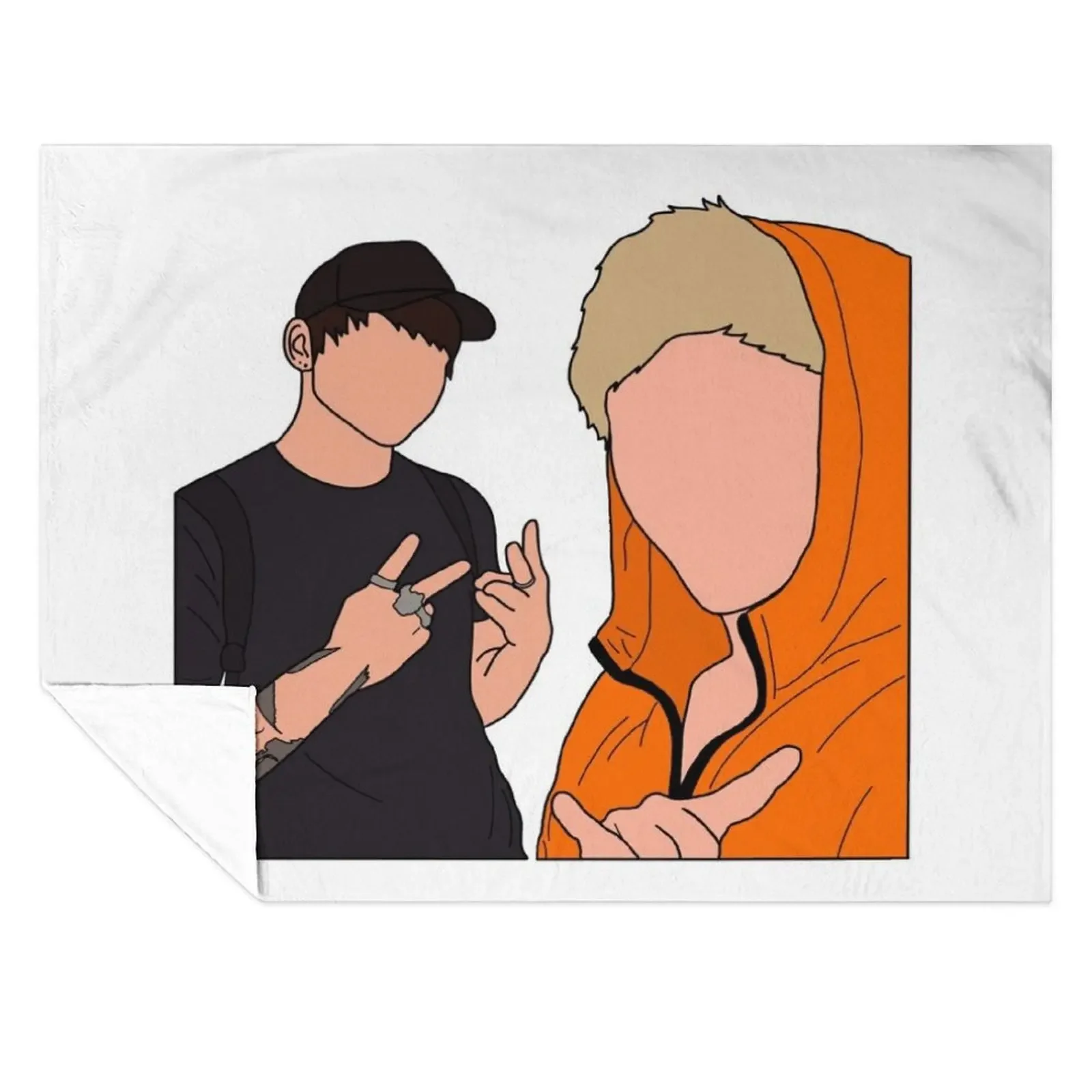 

Sam & Colby 2 Throw Blanket Hairys Sleeping Bag Decorative Sofas halloween Blankets