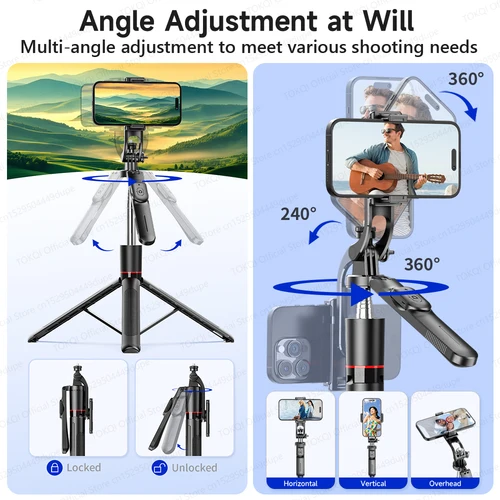 Imagen 2 del producto Trípode F16 Interfaz de 1/4'' Palo Selfie Extensible para Smartphone 360 °   Rotat Shooting Vlog Video Película de transmisión en vivo con control remoto