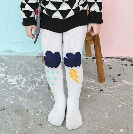 Spring Autumn Baby Cotton Tights Soft Breathable Solid Color Pantyhose Elastic Daily Wear Leggings Stockings for Girl Kids