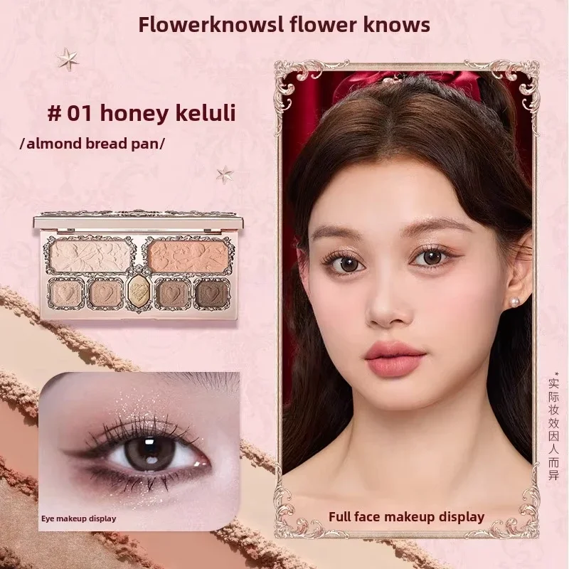 Flowerknows Strawberry Cupid Collection Facial Complexion Palette Blush อายแชโดว์ Highlighter Flower Know Face Bronzer Palette