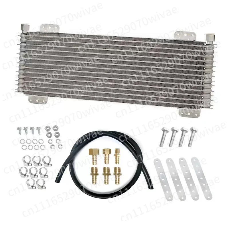 Auto Universal Transmission Cooling Radiator, Transmission  Condenser, Complete with Installation Fittings for Replacement