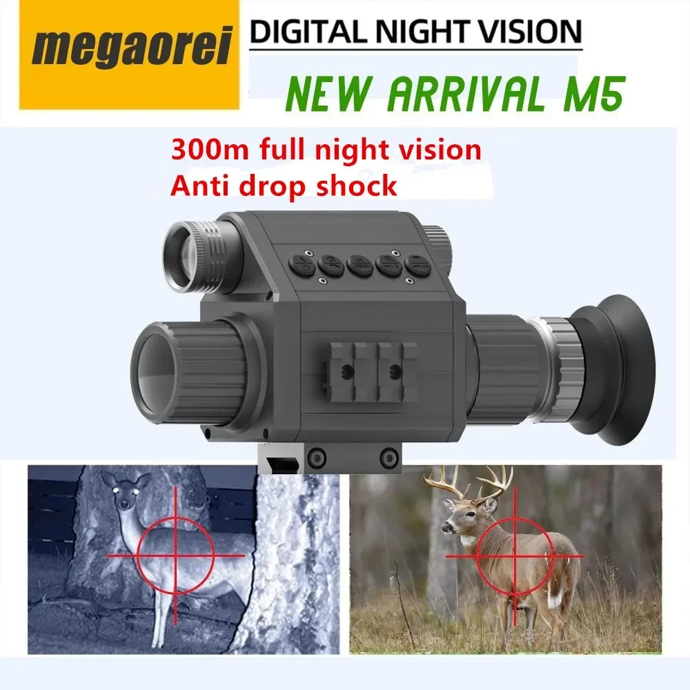 2025Megaorei M5 night vision binoculars Hunting Camera with Rechargeable Battery, for Hunting&Surveillanc Support Video&Photo