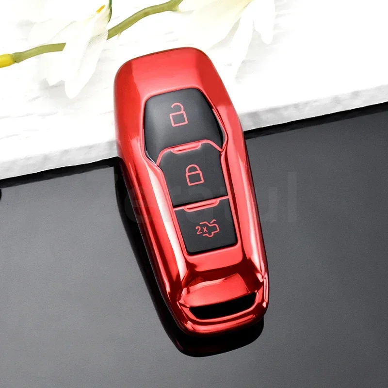 Per Ford Mondeo MK2 MK3 MK4 MK5 MK6 MK7 Ranger Fusion Kuga S-max TPU Car Key Case Cover Auto Shell Fob Holder accessori