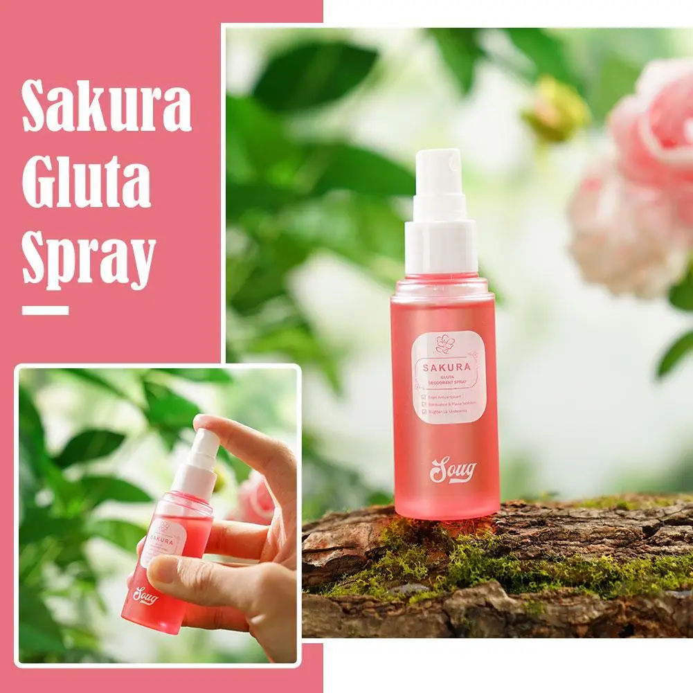 

High-end Sakura Gluta Deodorant Spray Brighten Up Underarms Antiperspirant 50ml Care Body D0X8