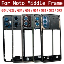 NEW Back Cover Middle Frame Holder Housing For Moto G04 G23 G34 G53 G54 G62 G72 G73 Middle Frame Repair and Replacement Parts