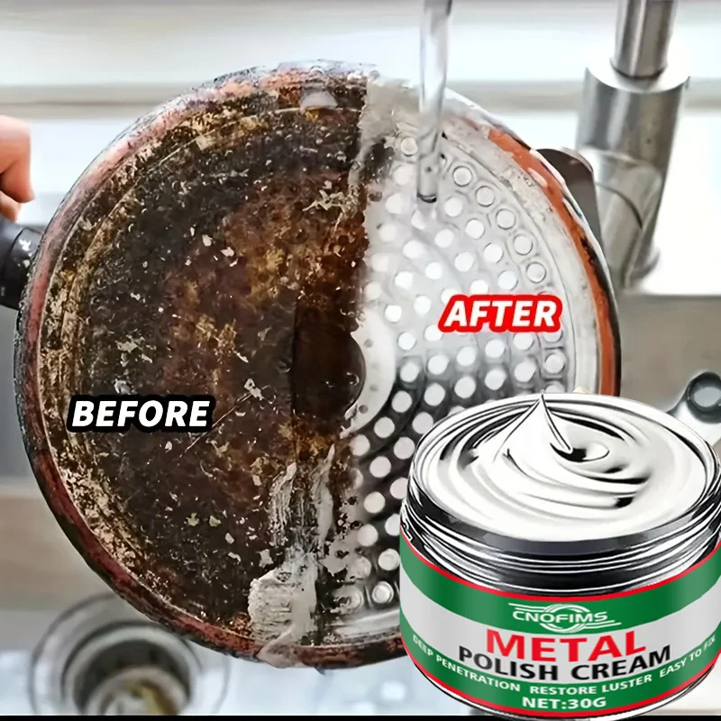 All-Metal Polishing Cream - Multi-functional Chrome Repair and Polishing Paste for Cars, Motorcycles, RVs, Kitchenware, Bathroom